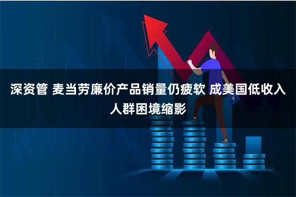 深资管 麦当劳廉价产品销量仍疲软 成美国低收入人群困境缩影